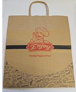 Enjoy your meal Printed paper bags large - 100