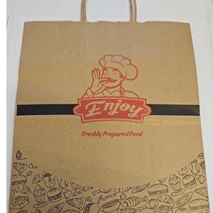 Enjoy your meal Printed paper bags large - 100